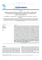 Ballistic resistance training has a similar or better effect on mobility than non-ballistic exercise rehabilitation in people with a traumatic brain injury: a randomised trial