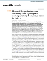 Human third-party observers accurately track fighting skill and vigour along their unique paths to victory