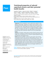 Nutritional properties of selected superfood extracts and their potential health benefits