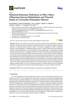 Maternal Selenium Deficiency in Mice Alters Offspring Glucose Metabolism and Thyroid Status in a Sexually Dimorphic Manner