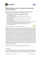 Maternal High Linoleic Acid Alters Placental Fatty Acid Composition