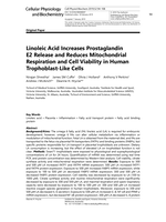 Linoleic Acid Increases Prostaglandin E2 Release and Reduces Mitochondrial Respiration and Cell Viability in Human Trophoblast-Like Cells