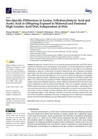 Sex-Specific Differences in Lysine, 3-Hydroxybutyric Acid and Acetic Acid in Offspring Exposed to Maternal and Postnatal High Linoleic Acid Diet, Independent of Diet