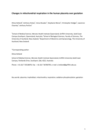 Changes in mitochondria' respiration in the human placenta over gestation
