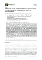 Maternal Dietary Nutrient Intake and Its Association with Preterm Birth: A Case-control Study in Beijing, China