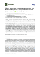 Dietary Supplement Use during Preconception: The Australian Longitudinal Study on Women's Health