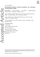 Mitochondrial dysfunction in placental trophoblast cells experiencing gestational diabetes mellitus