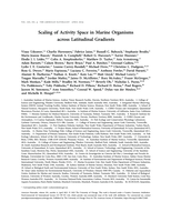 Scaling of activity space in marine organisms across latitudinal gradients