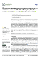 Perceptions of Older Adults with Hematological Cancer on Diet and Exercise Behavior and Its Role in Navigating Daily Tasks