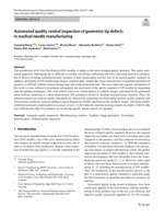 Automated quality control inspection of geometric tip defects in medical needle manufacturing