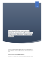 Mesostigmatid mites as predators of nematodes in sugarcane soils: occurrence, ecology, food preferences and biocontrol potential