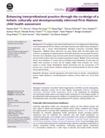 Enhancing interprofessional practice through the co-design of a holistic culturally and developmentally informed First Nations child health assessment