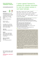 A systems approach framework for evaluating tree restoration interventions for social and ecological outcomes in rural tropical landscapes