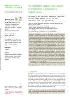 The community capacity curve applied to reforestation: a framework to support success