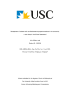Management of patients with non-life-threatening urgent conditions in the community: a case study in South-East Queensland