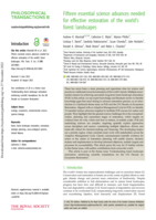 Fifteen essential science advances needed for effective restoration of the world's forest landscapes