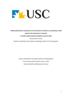 Health professionals’ perspectives on the provision of advance care planning to adult patients who deteriorate in hospital: A mixed methods phenomenological research study
