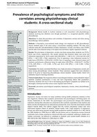 Prevalence of psychological symptoms and their correlates among physiotherapy clinical students: A cross-sectional study