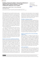 Building a Strong Foundation: Overcoming Obstacles in Applied Health Systems Research Through a Collaborative Approach From Funders