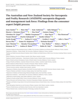 The Australian and New Zealand Society for Sarcopenia and Frailty Research (ANZSSFR) sarcopenia diagnosis and management task force: Findings from the consumer expert Delphi process