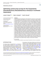 Optimising camera trap surveys for the Carpentarian Pseudantechinus (Pseudantechinus mimulus) in northwest Queensland