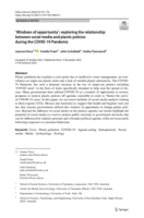 'Windows of opportunity': exploring the relationship between social media and plastic policies during the COVID-19 Pandemic