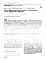 Outcomes from Individual Alpha Frequency Guided Repetitive Transcranial Magnetic Stimulation in Children with Autism Spectrum Disorder - A Retrospective Chart Review