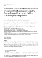 Influence of a 12-Month Structured Exercise Program on the Micronutrient-Cognitive Fitness-Physical Association Profiles in Mild Cognitive Impairment