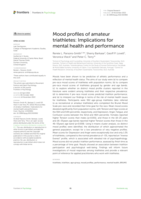 Mood profiles of amateur triathletes: Implications for mental health and performance