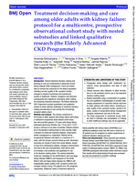 Treatment decision-making and care among older adults with kidney failure: protocol for a multicentre, prospective observational cohort study with nested substudies and linked qualitative research (the Elderly Advanced CKD Programme)