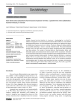 Non-destructive Detection of an Invasive Drywood Termite, Cryptotermes brevis (Blattodea: Kalotermitidae), in Timber