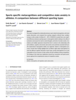 Sports Specific Metacognitions and Competitive State Anxiety in Athletes: A Comparison between Different Sporting Types