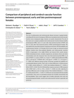 Comparison of peripheral and cerebral vascular function between premenopausal, early and late postmenopausal females