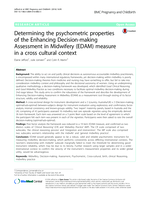 Determining the psychometric properties of the Enhancing Decision-making Assessment in Midwifery (EDAM) measure in a cross cultural context