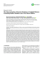The Characterisation of Fracture Resistance of Asphalt Mixtures Containing Rubber Modifiers and a Wax-Based Additive