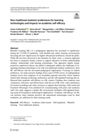 Non-traditional students’ preferences for learning technologies and impacts on academic self-efficacy