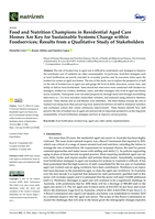 Food and Nutrition Champions in Residential Aged Care Homes Are Key for Sustainable Systems Change within Foodservices; Results from a Qualitative Study of Stakeholders