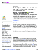 Conformity and tradition are more important than environmental values in constraining resource overharvest