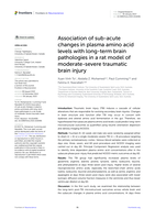 Association of sub-acute changes in plasma amino acid levels with long-term brain pathologies in a rat model of moderate-severe traumatic brain injury