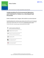 Understanding Pro-Environmental Behaviors and Intentions in Visitors to a Zoo-Based Seal Encounter