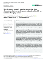 How do nurses use early warning system vital signs observation charts in rural, remote and regional health care facilities: A scoping review