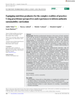 Equipping nutrition graduates for the complex realities of practice: using practitioner perspectives and experiences to inform authentic sustainability curriculum
