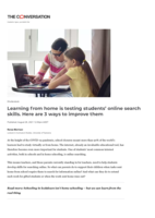 Learning from home is testing students’ online search skills. Here are 3 ways to improve them