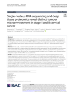 Single-nucleus RNA sequencing and deep tissue proteomics reveal distinct tumour microenvironment in stage-I and II cervical cancer