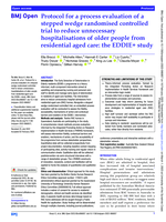 Protocol for a process evaluation of a stepped wedge randomised controlled trial to reduce unnecessary hospitalisations of older people from residential aged care: the EDDIE+ study