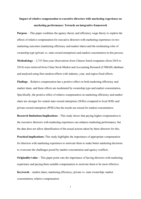 Impact of relative compensation to executive directors with marketing experience on marketing performance: toward an integrative framework