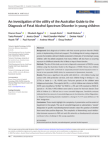 An investigation of the utility of the Australian Guide to the diagnosis of fetal alcohol spectrum disorder in young children