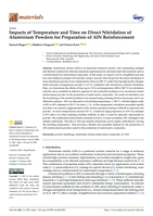 Impacts of Temperature and Time on Direct Nitridation of Aluminium Powders for Preparation of AlN Reinforcement