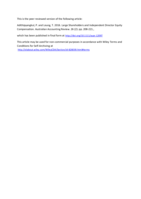 Large Shareholders and Independent Director Equity Compensation