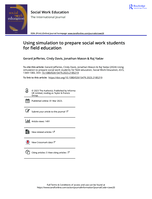 Using simulation to prepare social work students for field education